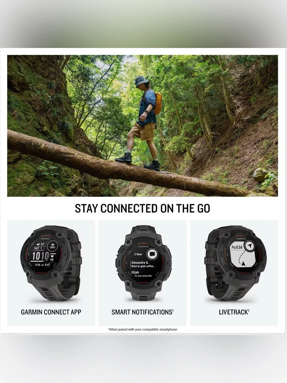 Garmin Rugged GPS Smartwatch in Dark Gray with Black Bezel